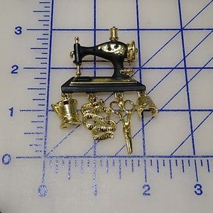 Seamstress Brooch by DANECRAFT vintage